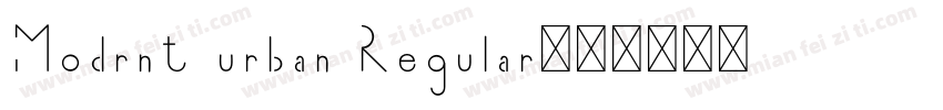 Modrnt urban Regular字体转换
